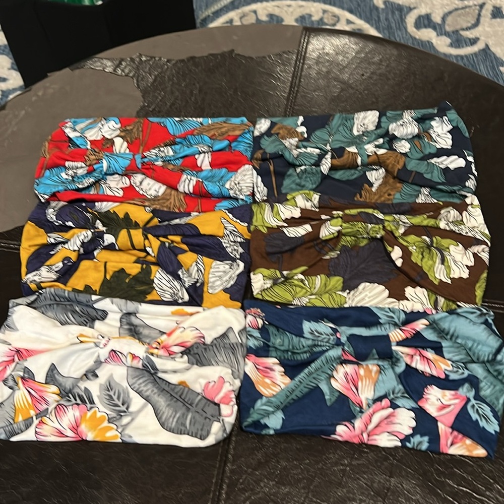New Pack of 6 Headbands in various colors
